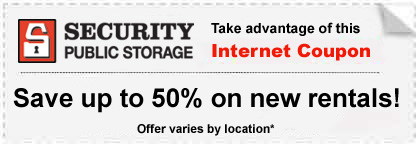 Coupon for 50% off storage